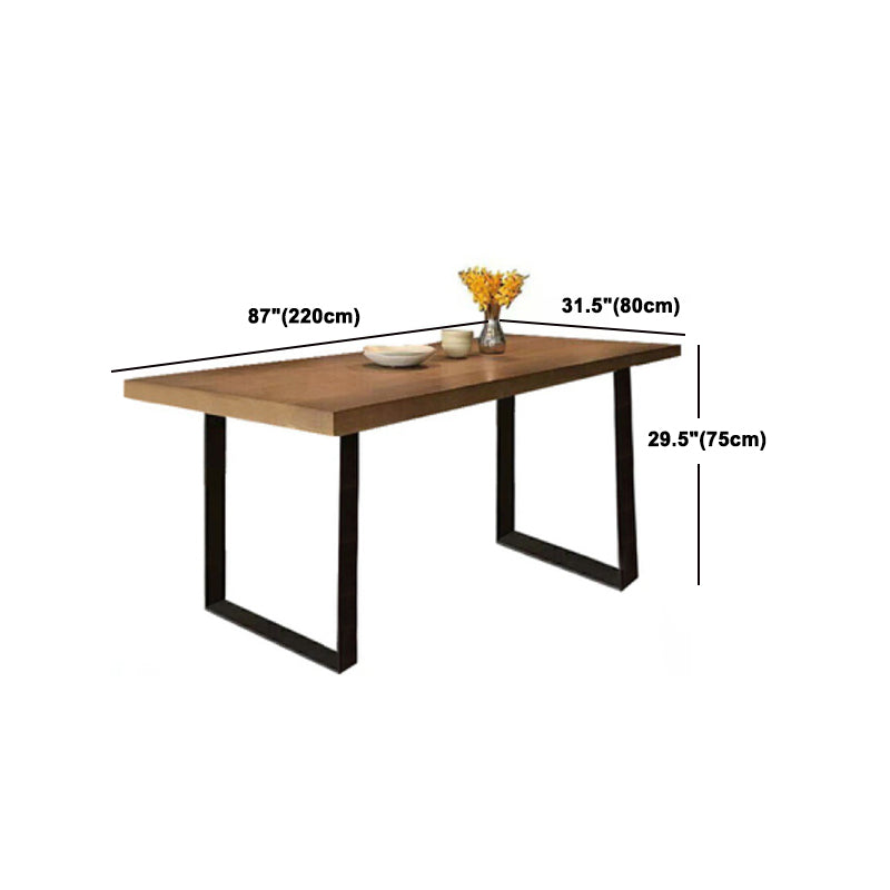 Modern Dining Set 1/7 Pieces Rectangle Pine Wood Dining Table