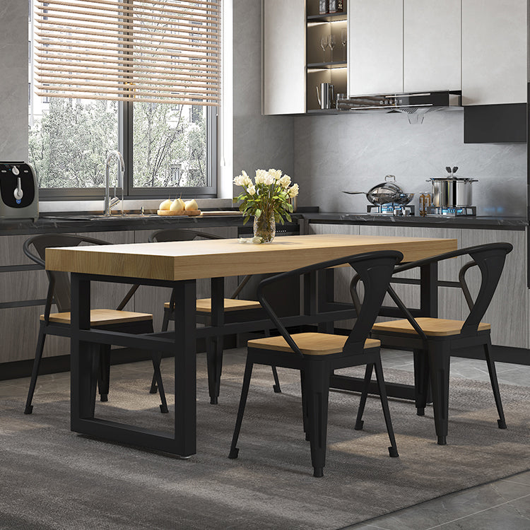 Modern Dining Set 1/2/3/5/7 Pieces Rectangle Pine Wood Dining Table for Dining Room