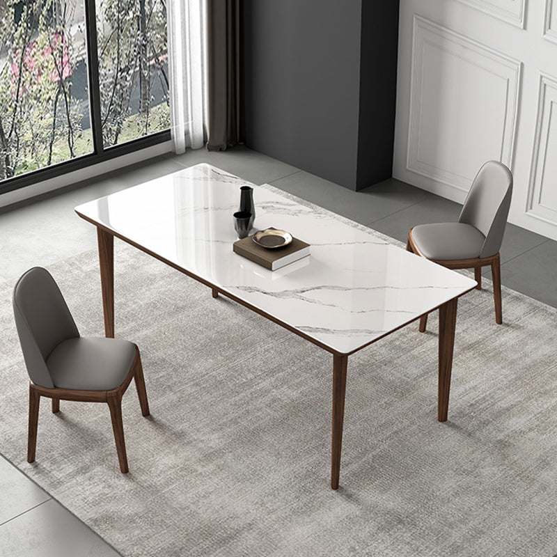 Modern Style Sintered Stone Dining Set Wood 1/3/4/5/7 Pieces Dining Set for Dining Areas