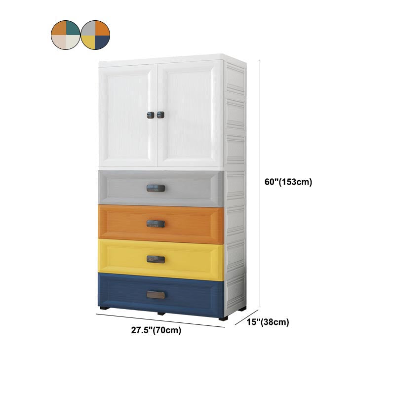 Modern Style Bathroom Wardrobe Plastic Wardrobe Closet with Legs