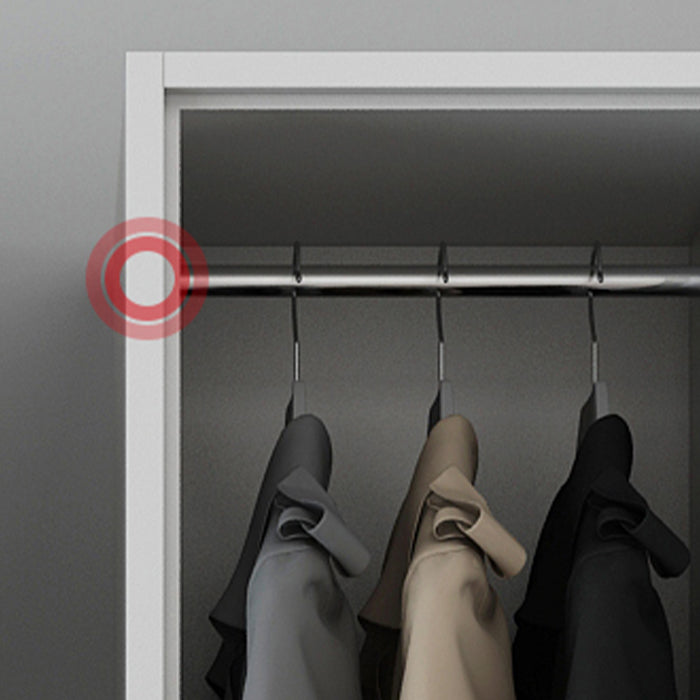 Steel Contemporary Wardrobe Closet Hinged Wardrobe Armoire for Home