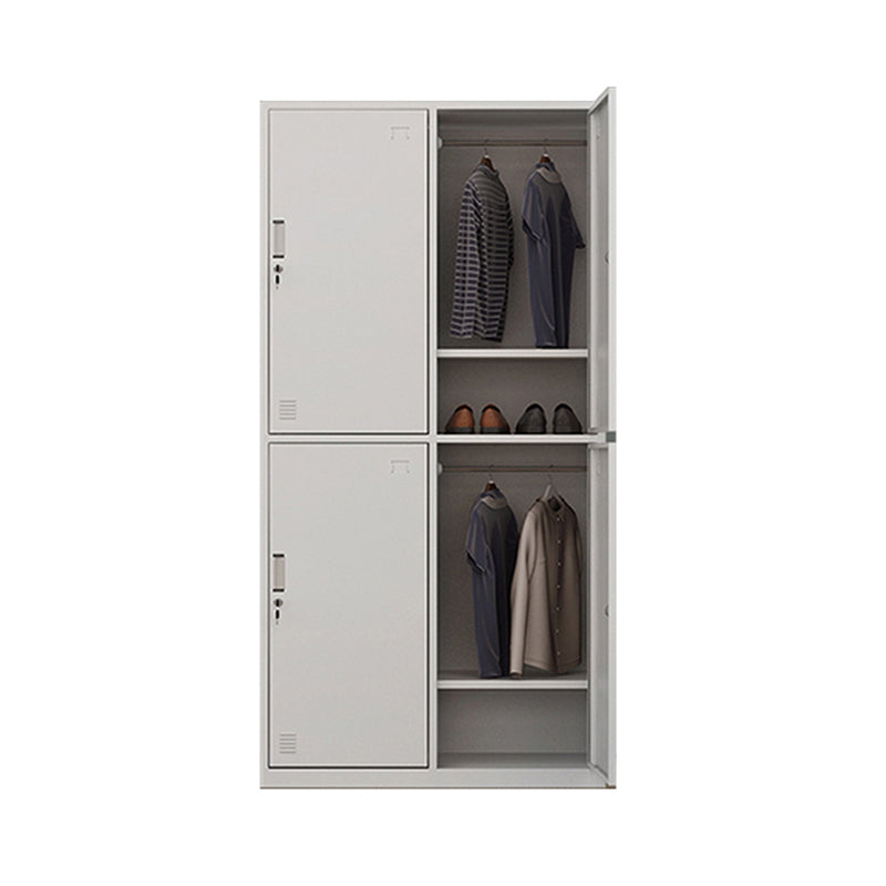 Contemporary Hinged Wardrobe Cabinet Steel Wardrobe Closet for Home