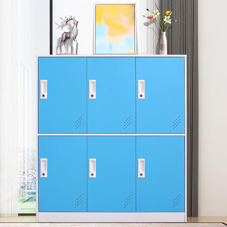 Hinged Steel Wardrobe Cabinet Contemporary Wardrobe Armoire for Home