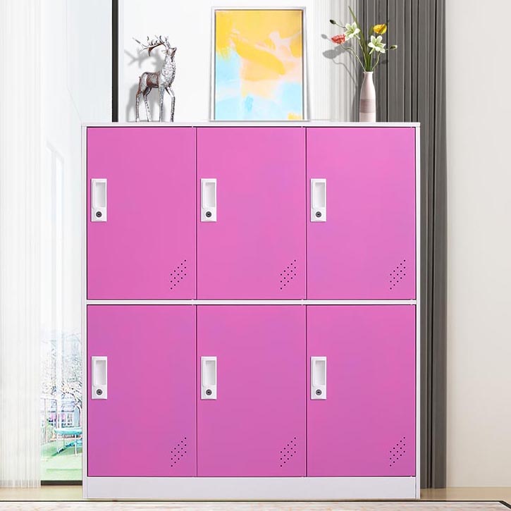 Hinged Steel Wardrobe Cabinet Contemporary Wardrobe Armoire for Home