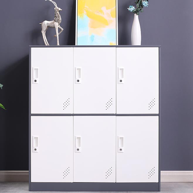 Contemporary Style Wardrobe Armoire Metal Wardrobe Closet with Locks
