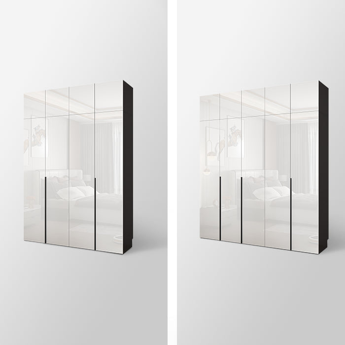 Contemporary Style Wood Wardrobe White Colour Wardrobe Closet with 1 Drawer