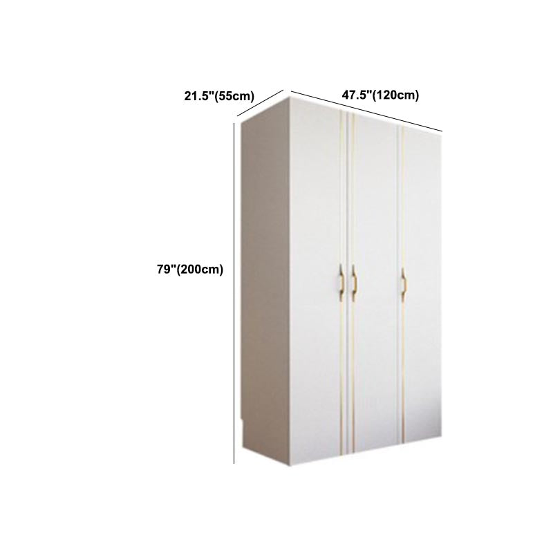 Contemporary Style Wood Wardrobe White Colour Soft Close Drawer Wardrobe Closet