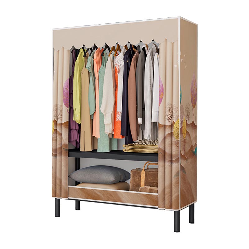 Contemporary Style Wardrobe Armoire Steel Wardrobe Closet with Legs
