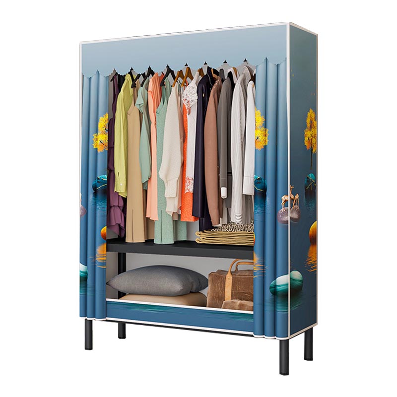 Contemporary Style Wardrobe Armoire Steel Wardrobe Closet with Legs