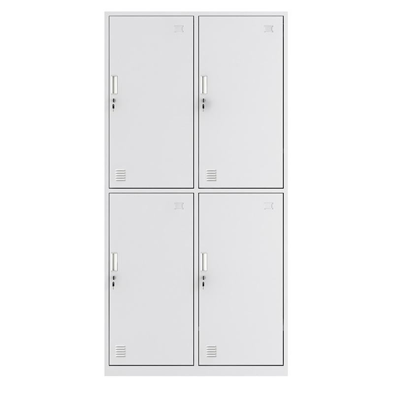 Contemporary Wardrobe Armoire White Color Steel Wardrobe Closet with Locks
