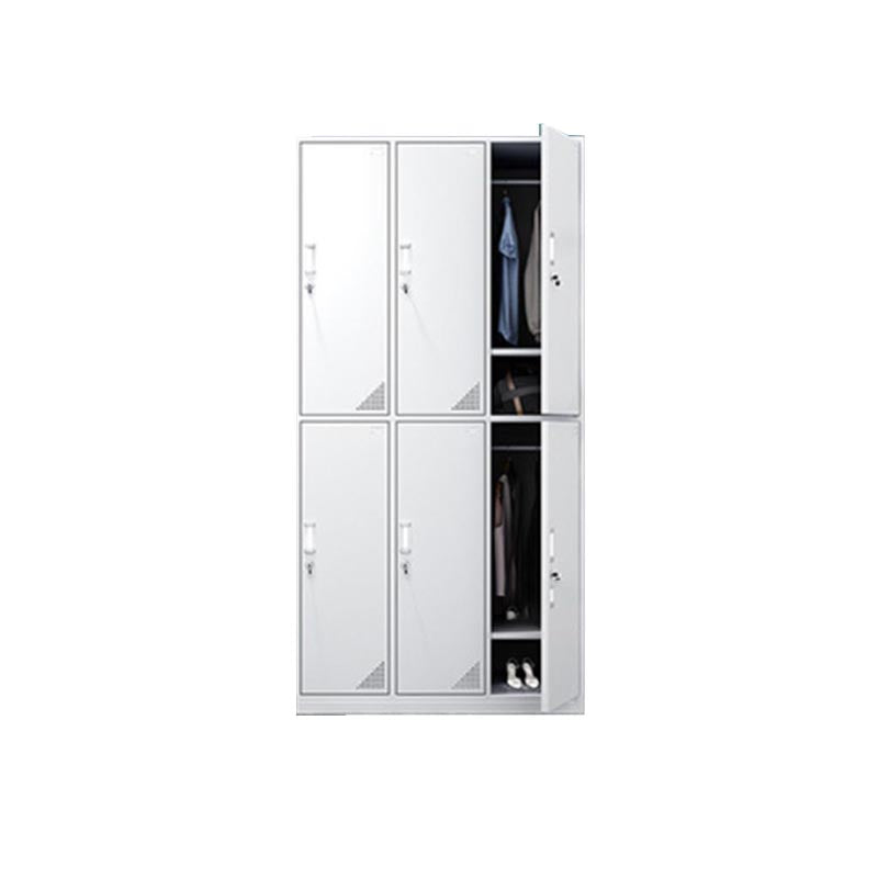 Contemporary Wardrobe Armoire White Color Steel Wardrobe Closet with Locks