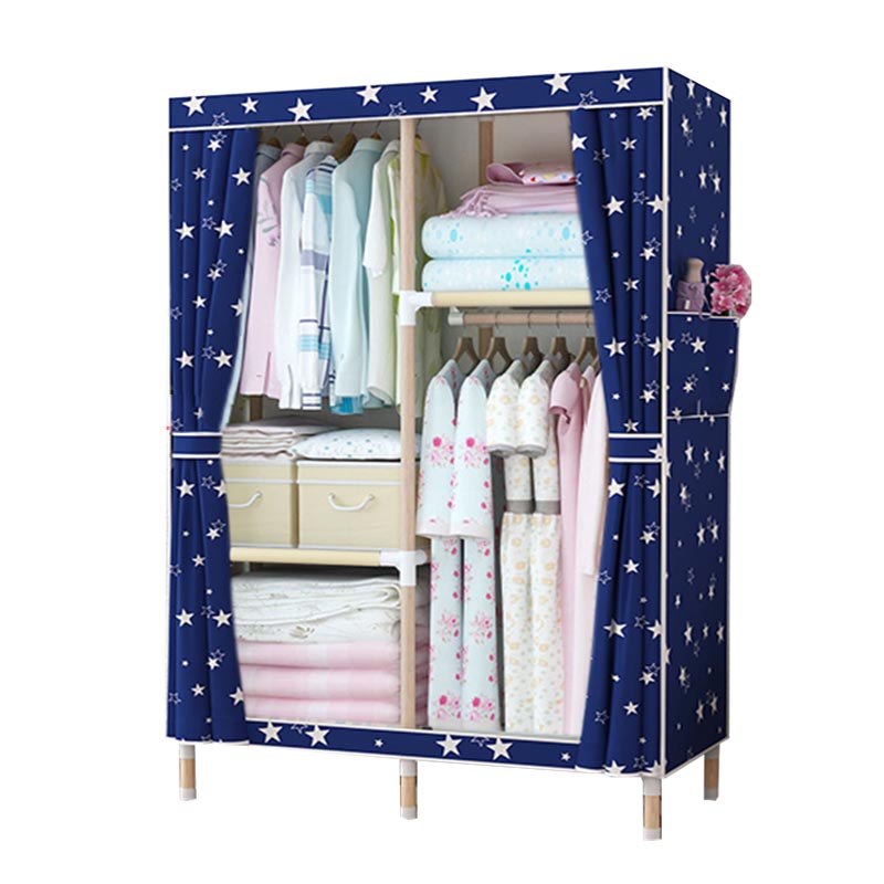 Contemporary Style Wardrobe Armoire Solid Wood Wardrobe Closet with Legs