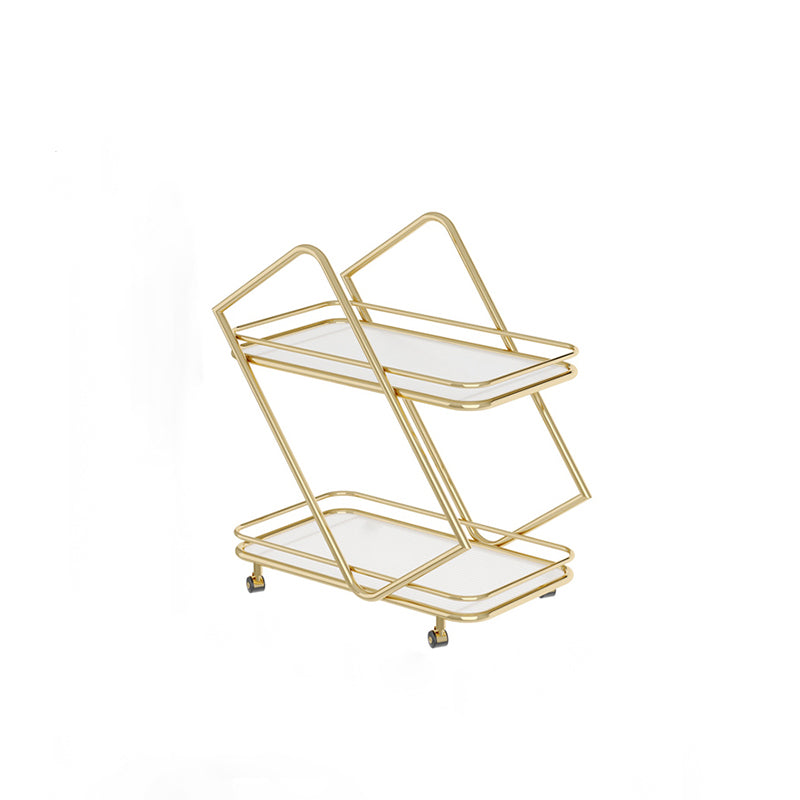 34.64" High Modern Style Prep Table Rolling Metal Prep Table for Home