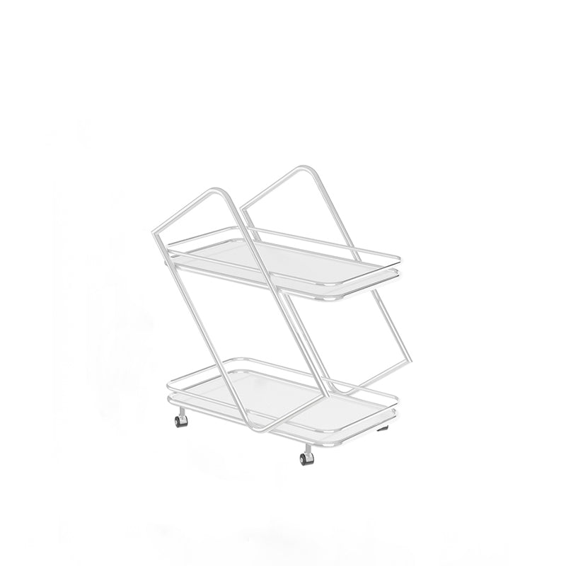 34.64" High Modern Style Prep Table Rolling Metal Prep Table for Home