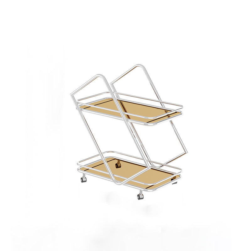 34.64" High Modern Style Prep Table Rolling Metal Prep Table for Home