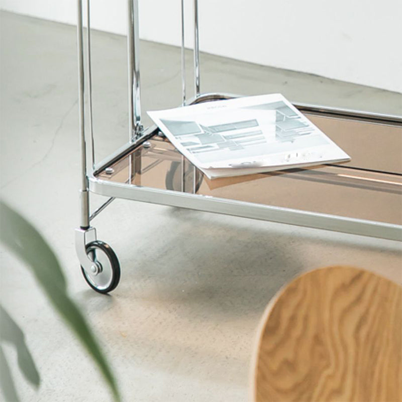 30.71" High Modern Prep Table Rolling Metal Prep Table for Dining Room