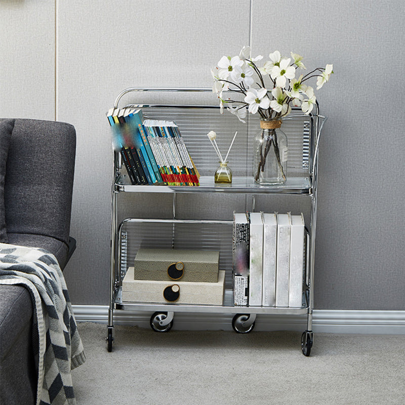 31.50" High Modern Style Prep Table Rolling Metal Prep Table for Home