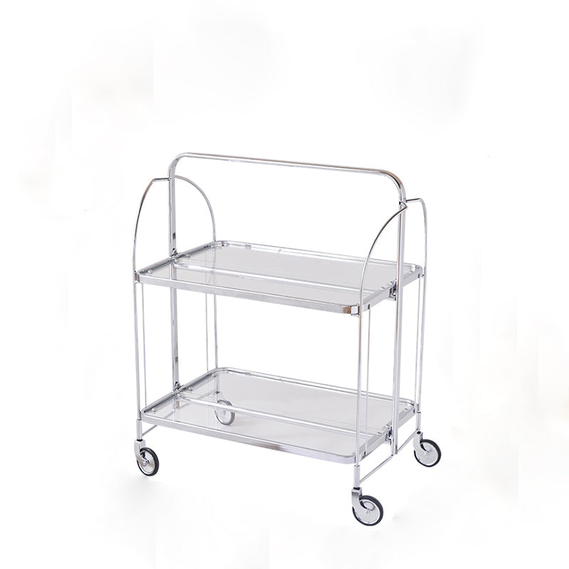 31.50" High Modern Style Prep Table Rolling Metal Prep Table for Home