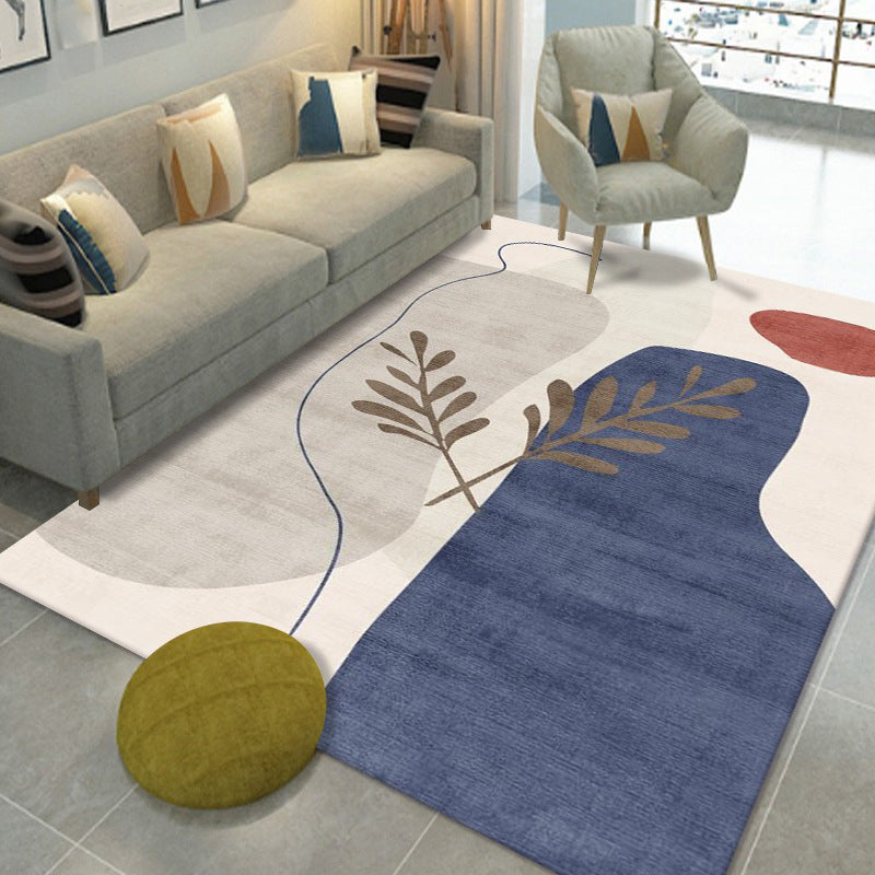 Grey Tone Rug Rectangle Shape Stain Resistant Rug for Home Decor