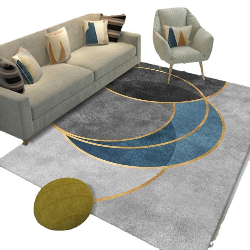 Grey Tone Rug Rectangle Shape Stain Resistant Rug for Home Decor