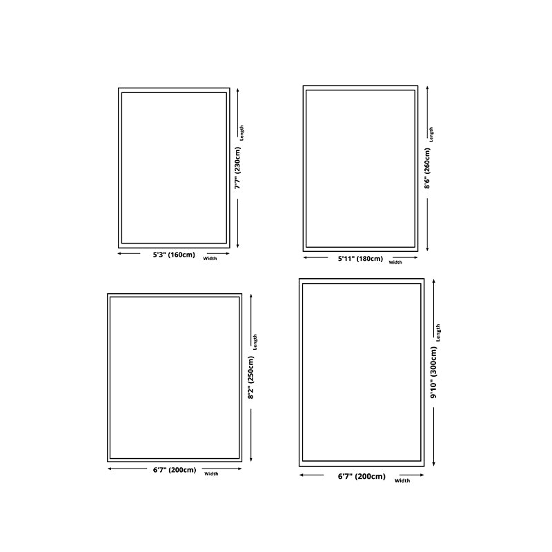 Grey Tone Rug Rectangle Shape Stain Resistant Rug for Home Decor