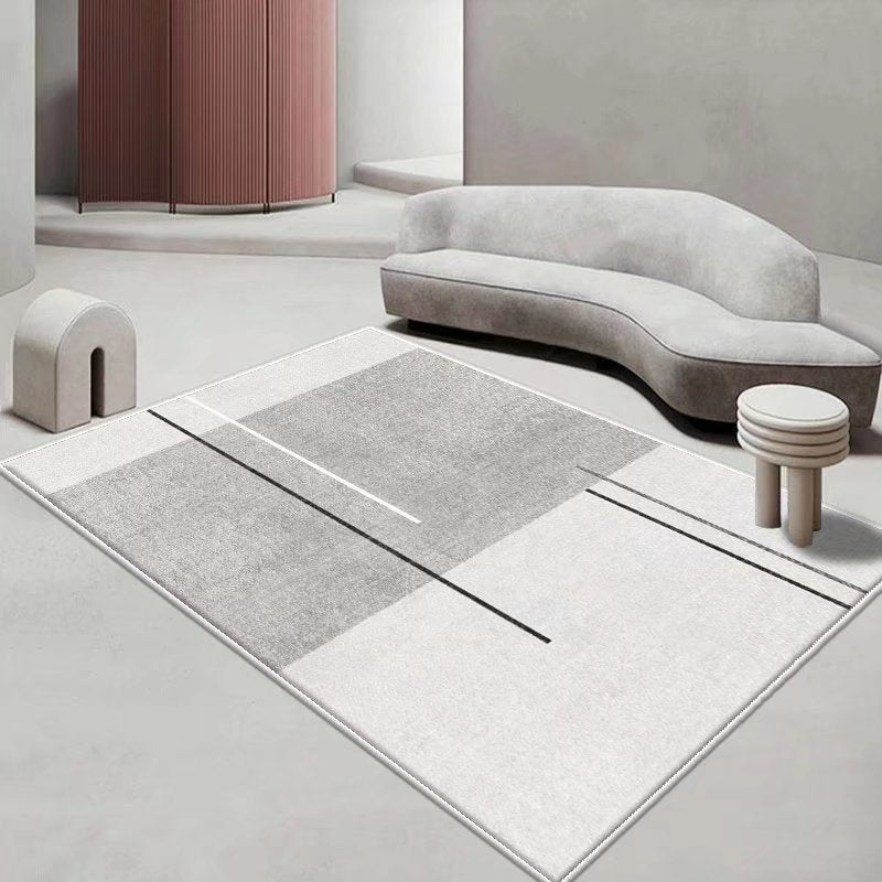 Modern Style Rug Line Pattern Stain Resistant Rug for Home Decor