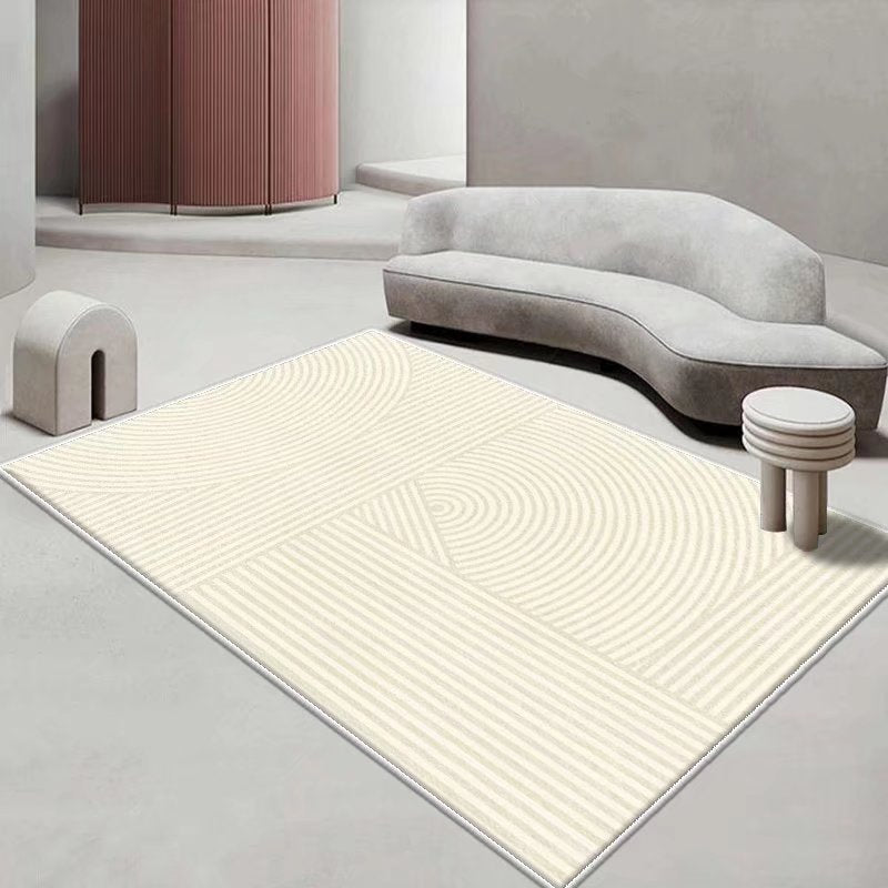 Modern Style Rug Line Pattern Stain Resistant Rug for Home Decor