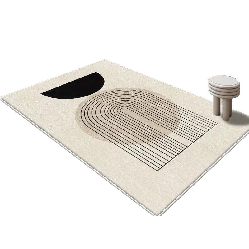 Modern Style Rug Line Pattern Stain Resistant Rug for Home Decor