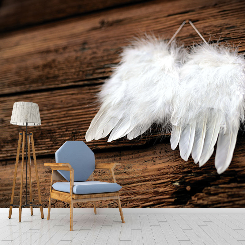 Stain Resistant Wall Mural Feather Contemporary Photography Bedroom Mural