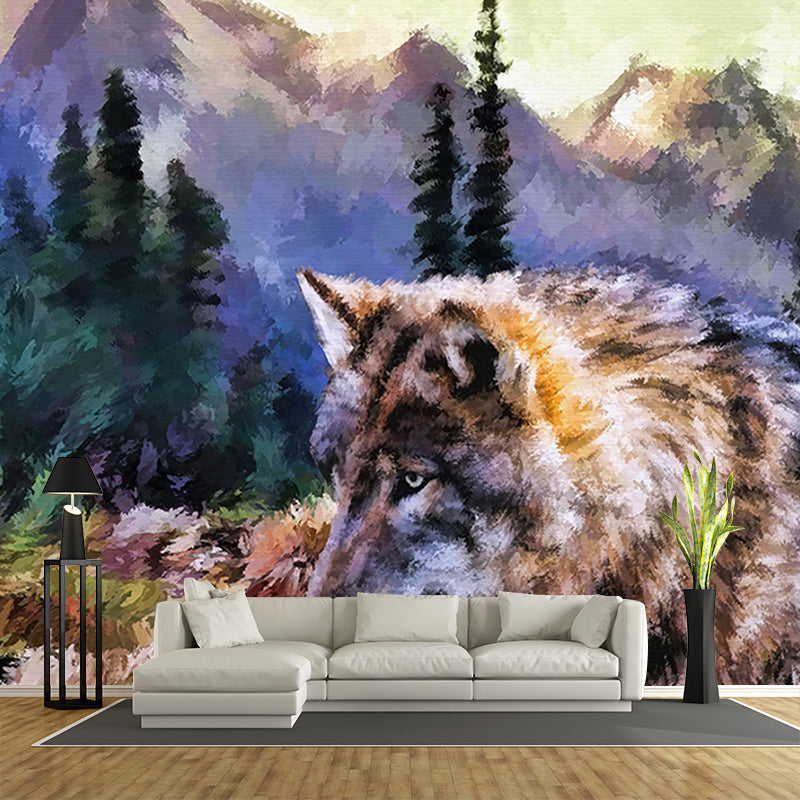 Illustration Wall Mural Classic Stain Resistant Art Painting Wall Mural