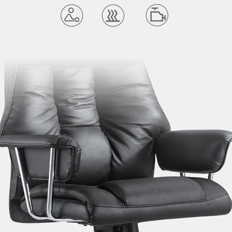 Contemporary Arm Chair Black Adjustable Seat Height Office Chair