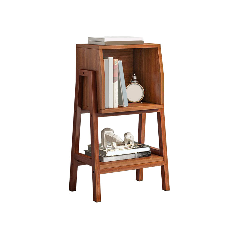 Modern Ladder Book Case 11" W Vertical Engineered Wood Open Bookcase for Home