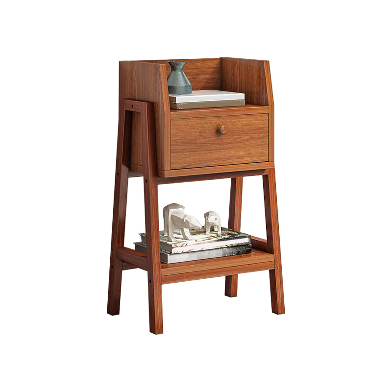 Modern Ladder Book Case 11" W Vertical Engineered Wood Open Bookcase for Home