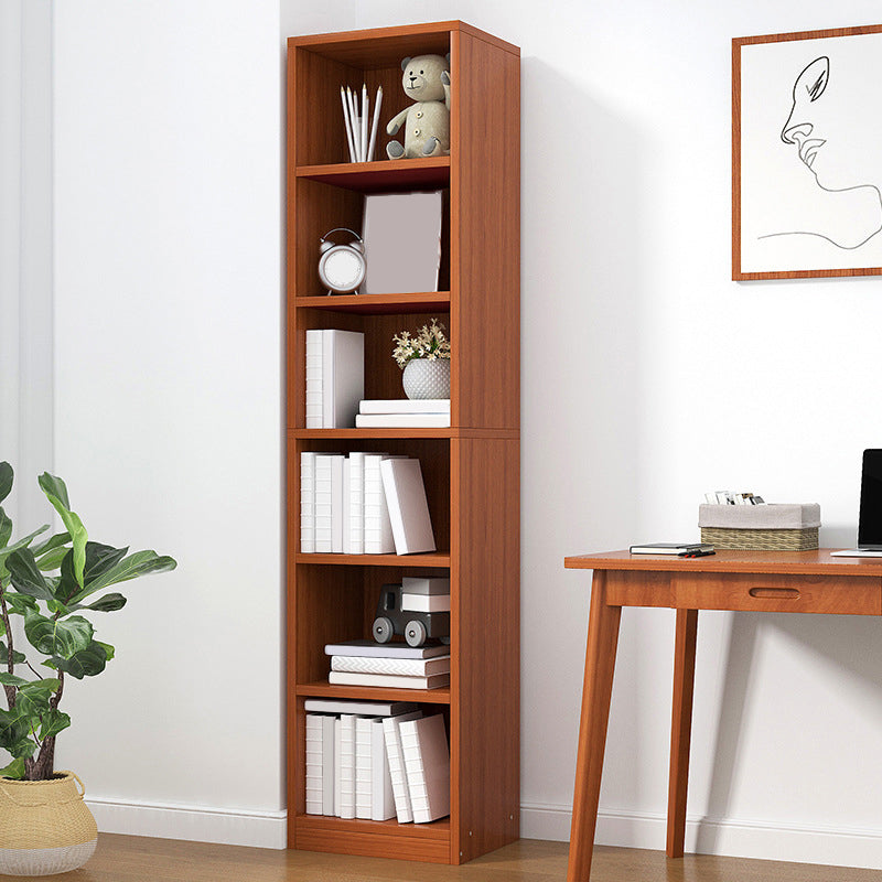 Modern Corner Wooden Shelf Bookcase Closed Back Book Shelf for Study Room