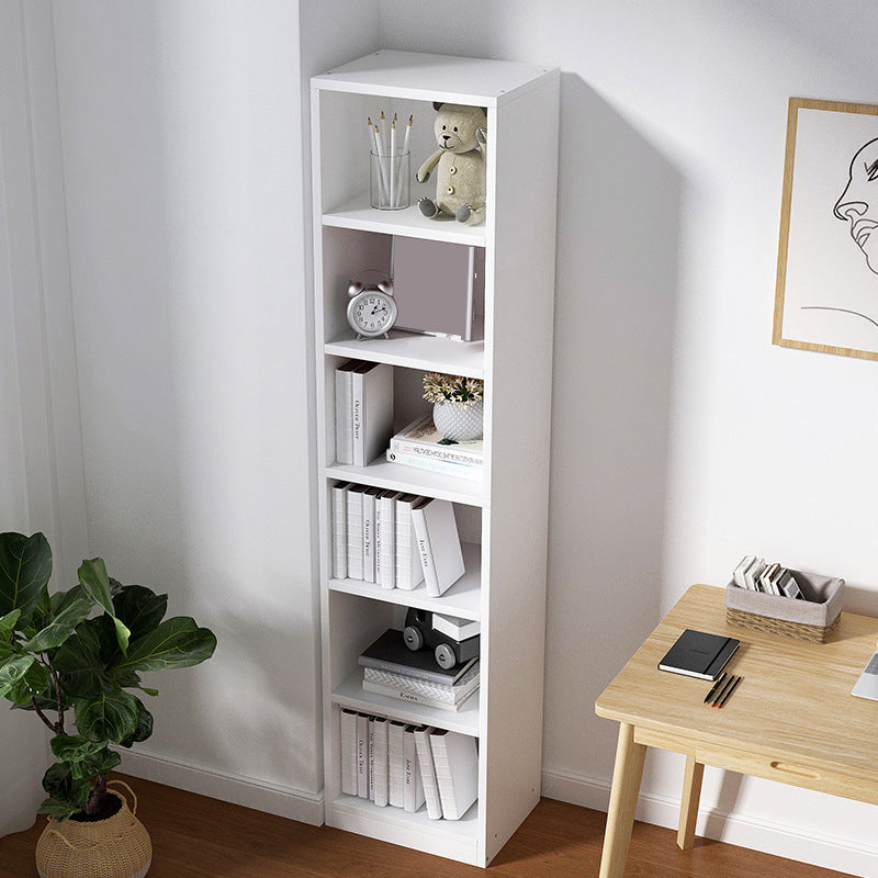 Modern Corner Wooden Shelf Bookcase Closed Back Book Shelf for Study Room