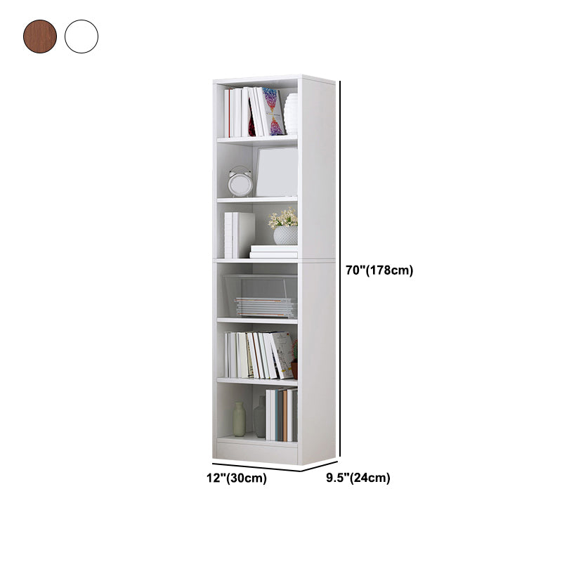 Modern Corner Wooden Shelf Bookcase Closed Back Book Shelf for Study Room