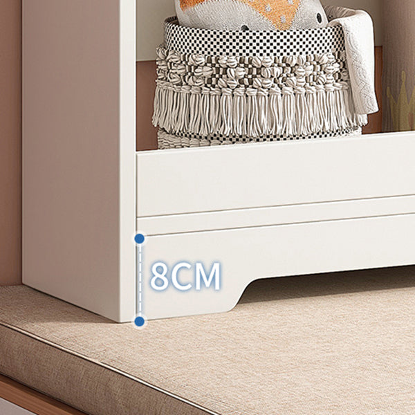 Modern Engineered Wood Bookshelf Standard Vertical Bookcase in Burnish