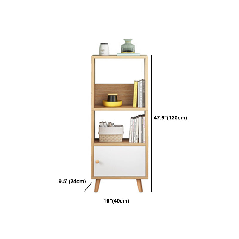 Engineered Wood Standard Bookshelf Matte Finish Shelf Bookcase with Doors
