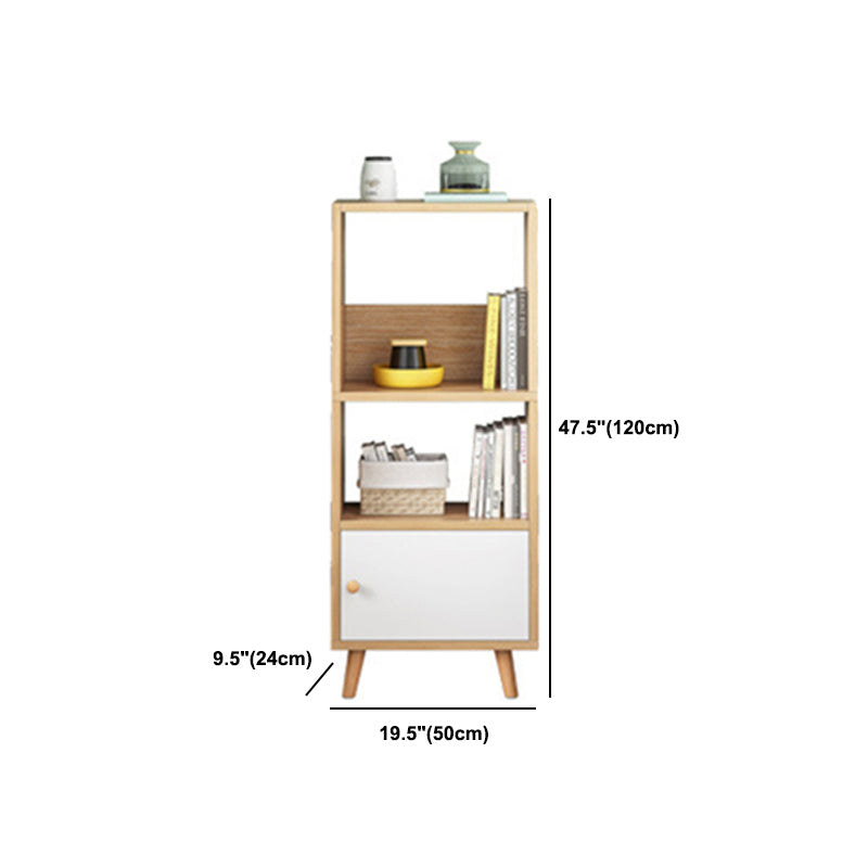 Engineered Wood Standard Bookshelf Matte Finish Shelf Bookcase with Doors