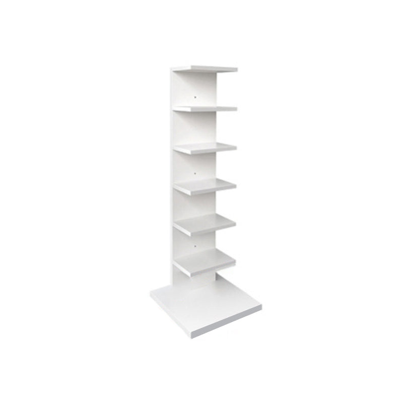 Contemporary Vertical Wooden Book Shelf Closed Back Home Shelf Bookcase
