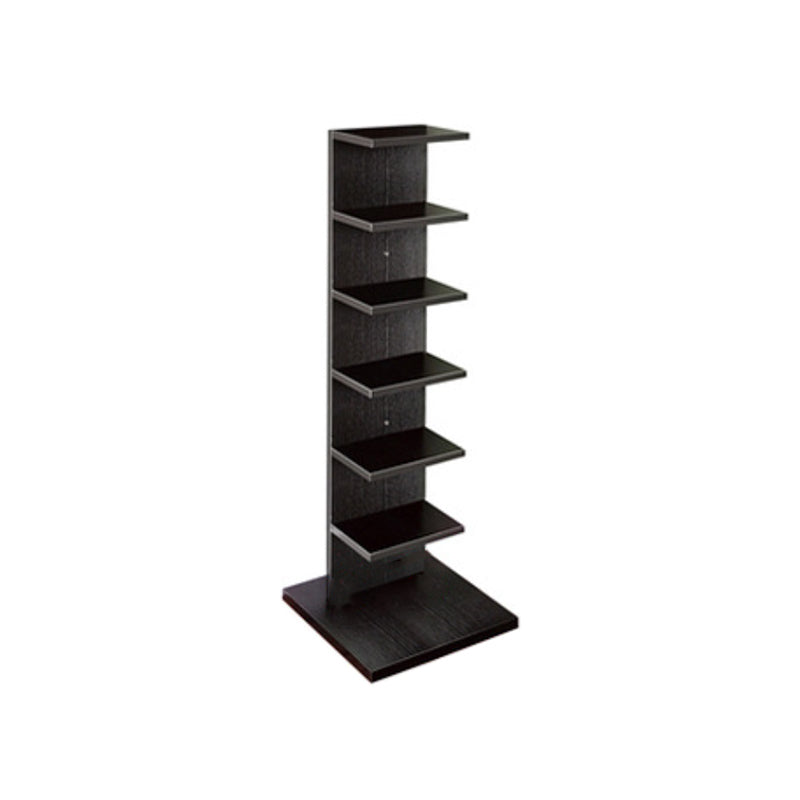 Contemporary Vertical Wooden Book Shelf Closed Back Home Shelf Bookcase