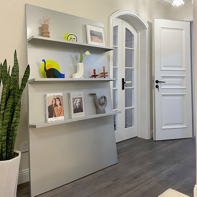 3 Shelf Metal Bookshelf Contemporary Shelves Included Bookcase in White and Silver