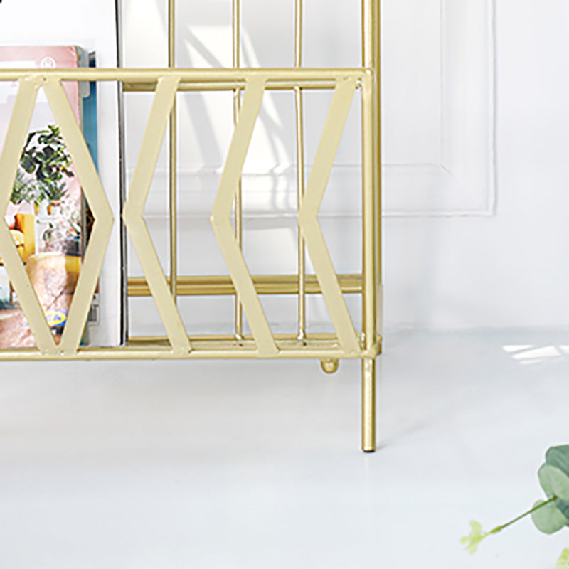 Metal 2 Shelf Book Shelf 13.4" W Modern Book Shelf Closed Back Vertical