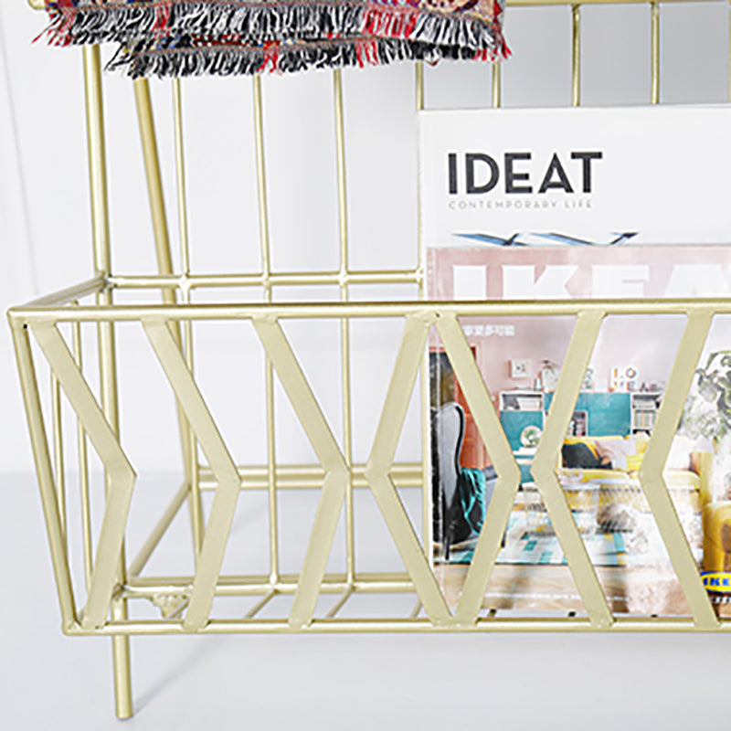 Metal 2 Shelf Book Shelf 13.4" W Modern Book Shelf Closed Back Vertical