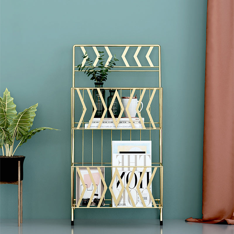 Metal 2 Shelf Book Shelf 13.4" W Modern Book Shelf Closed Back Vertical