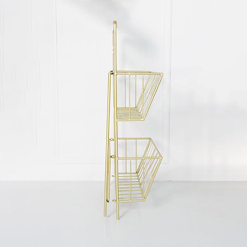 Metal 2 Shelf Book Shelf 13.4" W Modern Book Shelf Closed Back Vertical