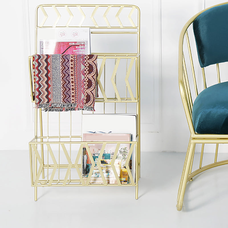 Metal 2 Shelf Book Shelf 13.4" W Modern Book Shelf Closed Back Vertical