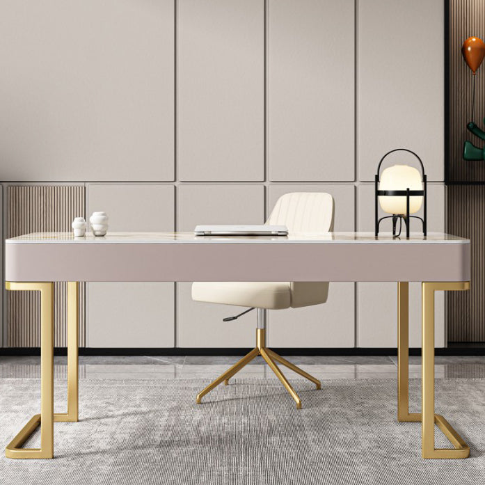 Cable Management Office Desk with Drawers Writing Desk Sled for Home