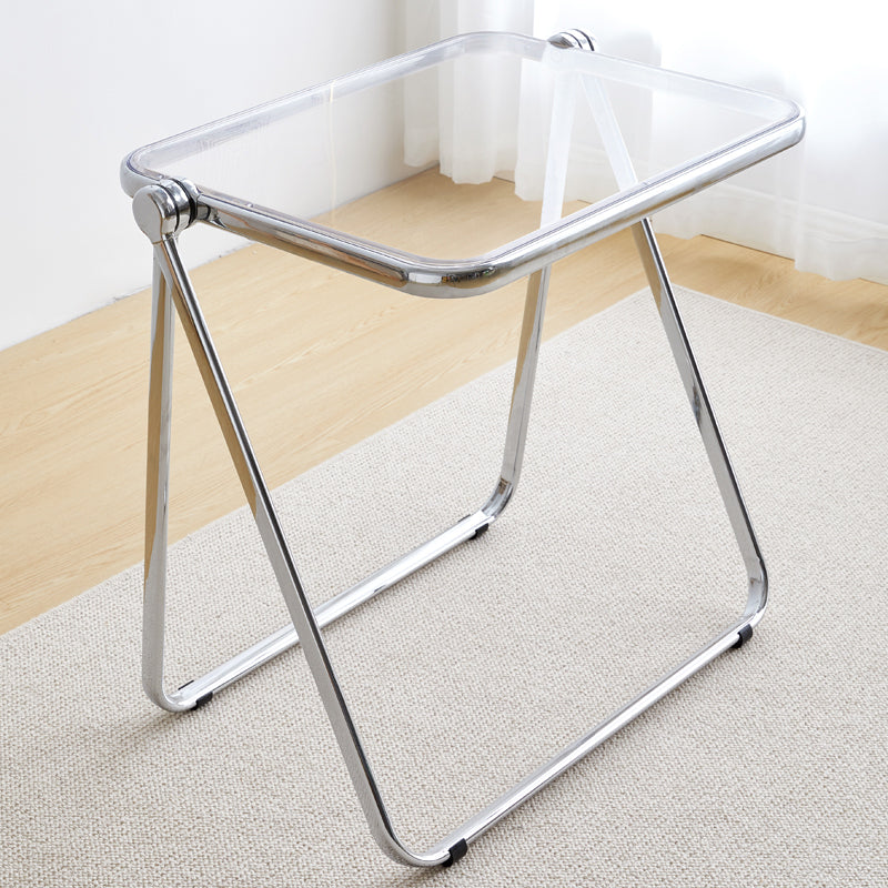 Folding Acrylic Rectangular Writing Desk Modern Meeting Desk for Home