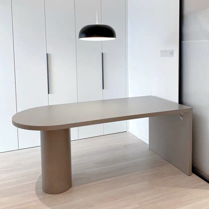 Modern Style Bar Table Solid Wood Bistro Bar Desk with Double pedestal